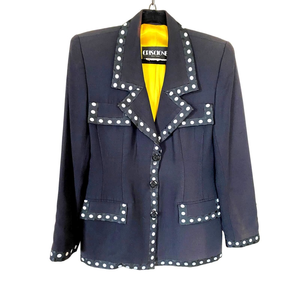 1990s CRISCIONE x CACHE polka dot blazer